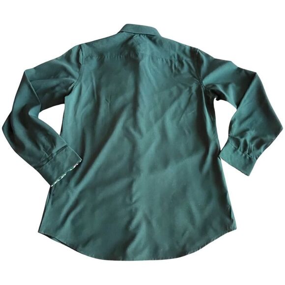 TOM BAINE Slim Fit Holiday Collection Button Down Dress Shirt Hunter Med NWT - Picture 2 of 16